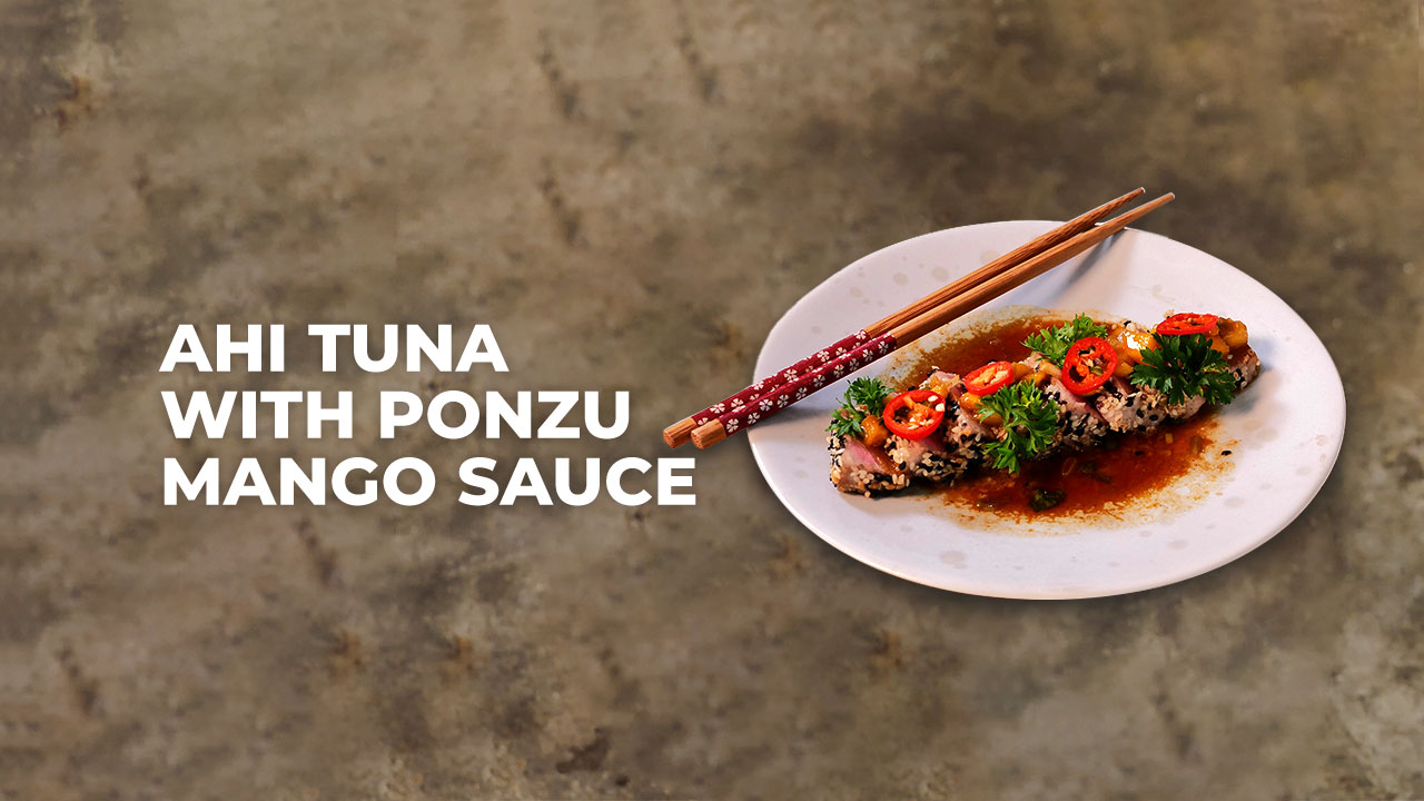 Resep Tuna Ahi Dengan Saus Ponzu Mangga